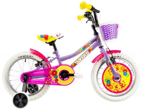 Bicicleta copii dhs 16004, roti 16inch, cadru 200mm (violet)