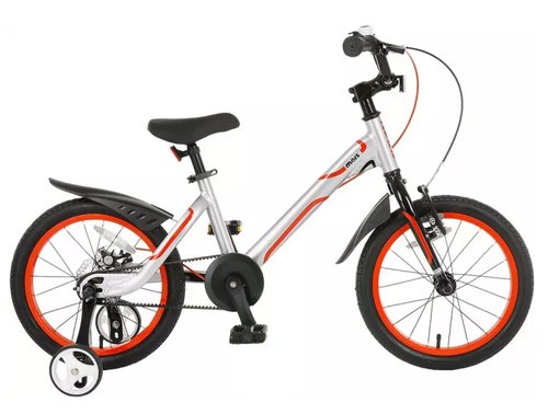 Bicicleta copii royalbaby mars m1801c, roti 18inch, cadru aluminiu, roti ajutatoare (alb)