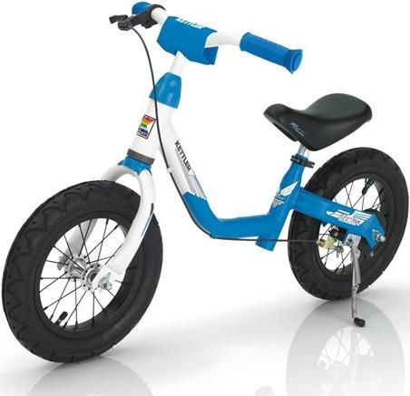 Bicicleta kettler run air fly, fara pedale, roti 12.5inch (alb/albastru)