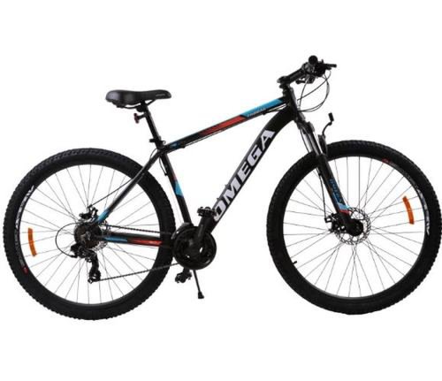 Bicicleta omega thomas, roti 29inch, 21 viteze, cadru 49cm, model 2019 (negru/portocaliu)