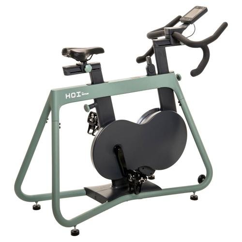 Bicicleta spinning kettler semi-pro hoi speed eucalyptus, volanta 3.5 kg, greutate utilizator 130 kg, suport telefon/tableta, roti transport