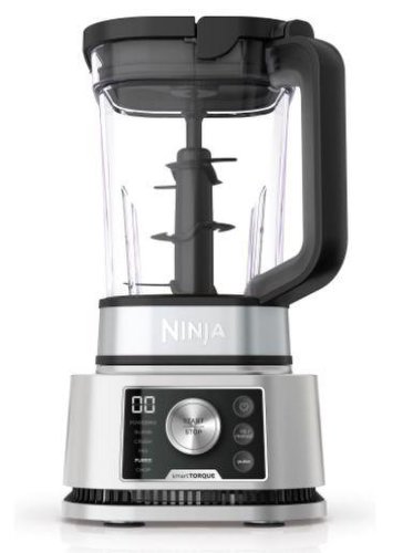 Blender ninja foodi power nutri 3-in-1 cb350eu, motor cu cuplu inteligent, 6 programe auto-iq, 1200 w, bol 2.1 l, cana 700 ml, bol 400 ml (negru/argintiu)