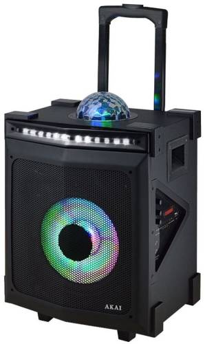Boxa portabila akai abts-80, discoball, karaoke, 30 w (negru)