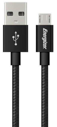 Cablu de date energizer c13ubmcgbk4, metallic/textil, microusb, 1.2m (negru)