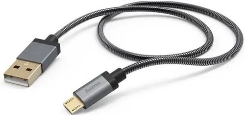 Cablu de date hama 173625, microusb, 1.5m (gri)
