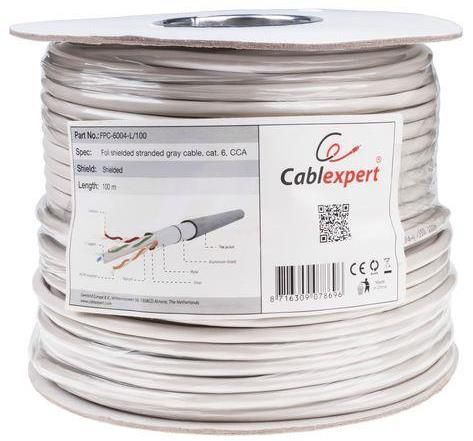 Cablu ftp gembird fpc-6004-l/100, cat.6, 100m (gri)
