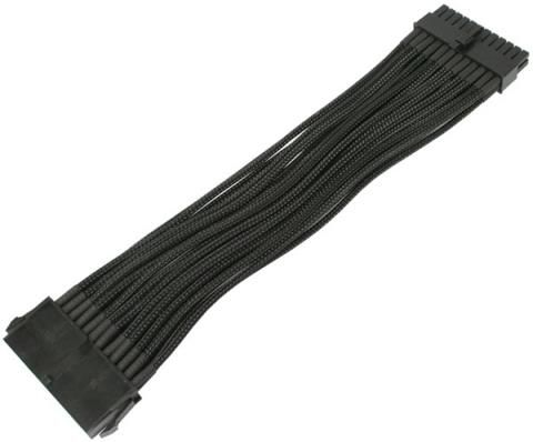 Cablu prelungitor nanoxia atx 24 pini, 30 cm (negru)