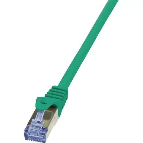 Cablu s/ftp logilink cat6a, lszh, cupru, 7.5 m, verde, awg26, dublu ecranat cq3085s