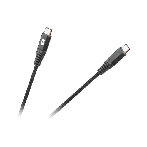 Cablu usb tip c - usb tip c, 100 cm, rebel rb-6003-100-b