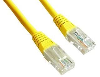 Cablu utp gembird pp12-1m/y, patchcord, cat.5e, 1m (galben)