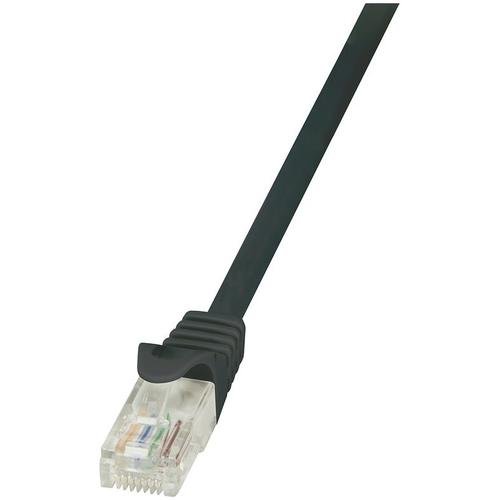 Cablu utp logilink cat6, cupru-aluminiu, 0.5 m, negru, awg24, cp2023u