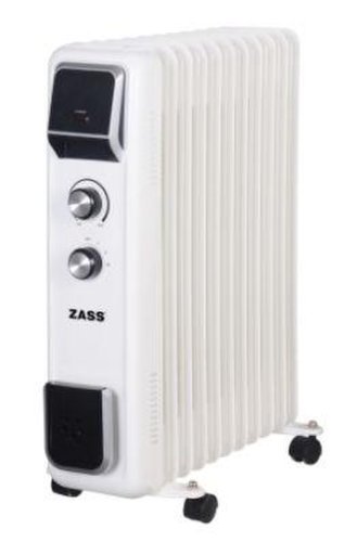 Calorifer electric cu ulei zass zr 11 e, 2500 w, 11 elementi, termostat reglabil, protectie la supraincalzire (alb/negru)