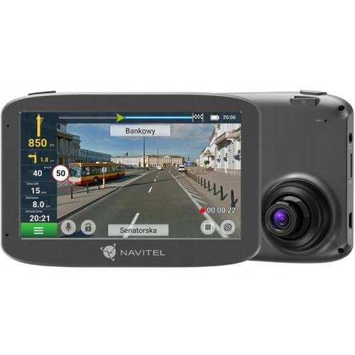 Camera auto dvr cu navigatie gps navitel re 5 dual, filmare fullhd, 140°, night vision, ecran de 5-inch tft, touch screen, fm-transmitter