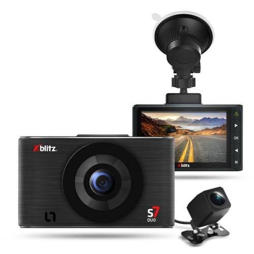 Camera auto dvr xblitz s7 duo, full hd, dual fata/spate, unghi de filmare 170°, display lcd 3inch, senzor g (negru)