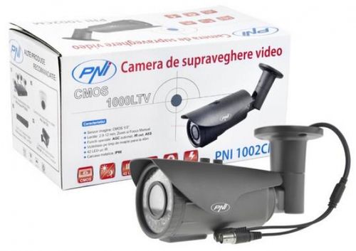 Camera supraveghere video pni 1002cm, lentila varifocala 2.8 - 12 mm, 1000 tvl 960h, pt. interior si exterior ir 40 m