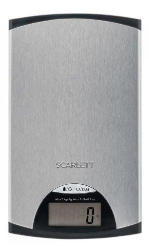 Cantar de bucatarie scarlett sc-ks57p97, 5 kg (negru/argintiu)