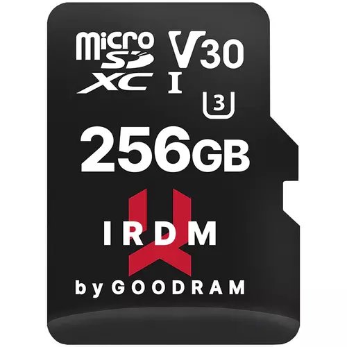 Card de memorie microsdxc goodram ir-m3aa-2560r12 irdm, 256gb, uhs i, cls 10 + adaptor