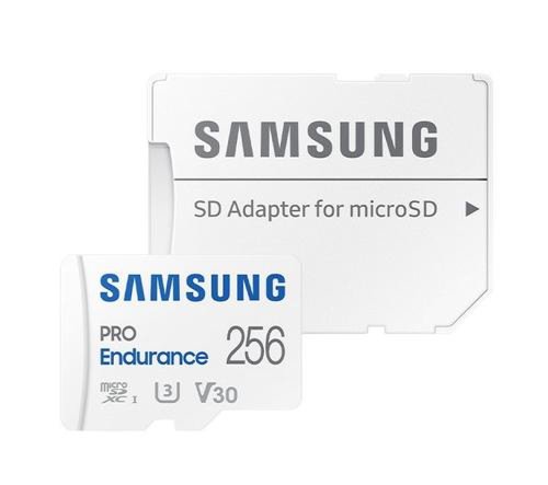 Card de memorie samsung pro endurance microsdxc, 256gb, uhs-i u3, v30, clasa 10 + adaptor sd