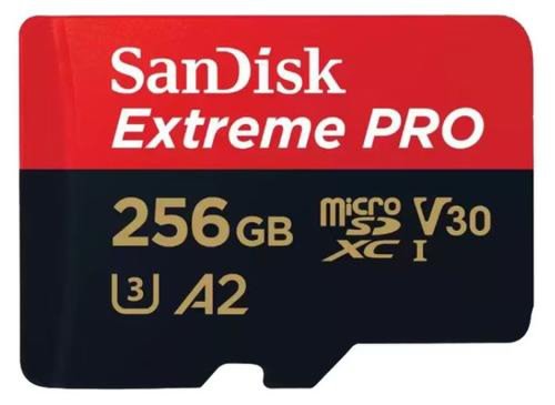Card de memorie sandisk extreme pro sdsqxcd-256g-gn6ma, microsdxc, 256gb, uhs-i u3, clasa 10, v30 + adaptor sd