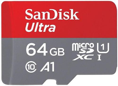 Card de memorie sandisk ultra microsdxc, 64gb, 100mb/s, clasa 10, uhs-i + adaptor