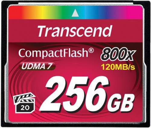 Card de memorie transcend compact flash, 256gb, 800x