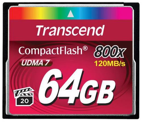 Card de memorie transcend compact flash, 64 gb, 800x