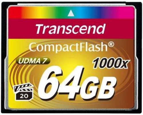 Card de memorie transcend compact flash, 64gb, 1000x