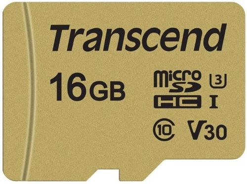 Card de memorie transcend usd500s, microsdhc, 16 gb, 95 mb/s citire, 60 mb/s scriere, clasa 10 uhs-i u3 + adaptor