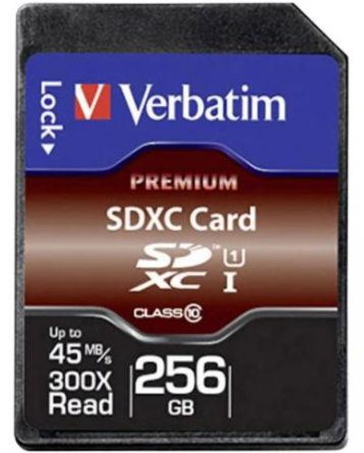 Card de memorie verbatim premium microsdxc, 256gb, uhs-i u1, clasa 10, v10
