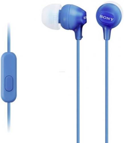 Casti cu microfon sony mdr-ex15ap (albastre)