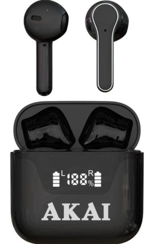 Casti stereo akai bte-j101, bluetooth, microfon (negru)