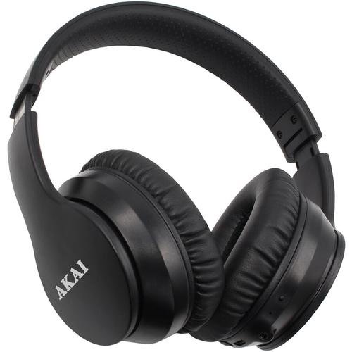Casti wireless over-ear akai bth-b6anc, bluetooth, radio fm, noise cancelling (negru)