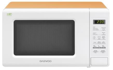 Cuptor cu microunde daewoo kor-6s2bwo, digital, 20 litri, 800 w (alb/portocaliu)