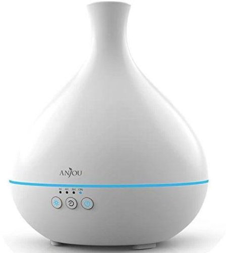 Difuzor de aroma terapie anjou aj-ad012, 500ml, 10w, led, oprire automata (alb)