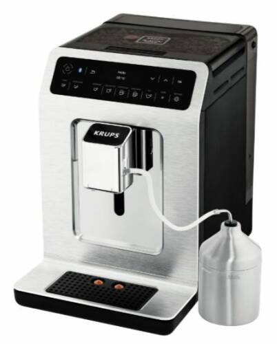 Espressor automat krups evidence ea893c10, 1450 w, 15 bari, rezervor cafea boabe 260 g, rezervor apa 2.3 l, functie aburi, detector calcar (negru/inox)
