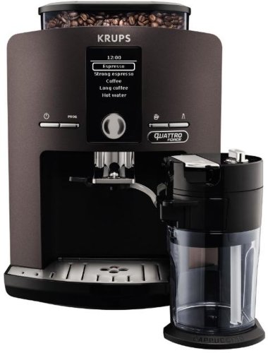 Espressor automat krups latt'espress ea829p10, 1450 w, 15 bar, lcd, one-touch-cappuccino, 1.7 l, 7 selectii (negru)