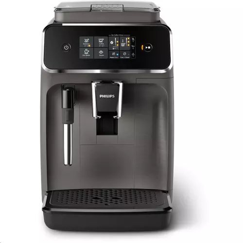 Espressor automat philips ep2224/10, 2 bauturi , rasnita ceramica, sistem de spumare a laptelui, ecran tactil, negru