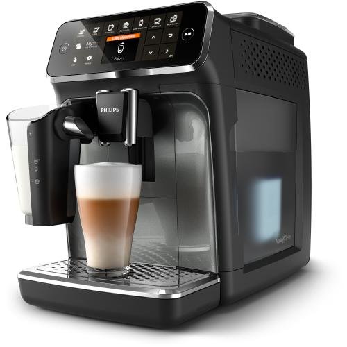 Espressor automat philips seria 4300 ep4349/70, sistem de lapte lattego, 8 bauturi, display digital tft, filtru aquaclean, rasnita ceramica, optiune cafea macinata, functie memo 2 profiluri (negru)