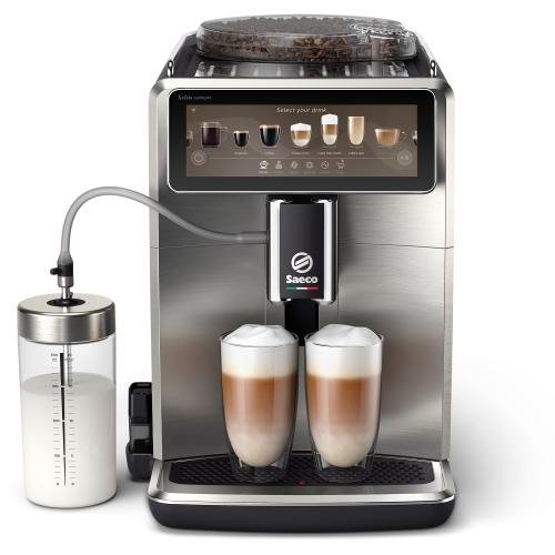 Espressor complet automat saeco xelsis suprema sm8885/00, 15 bari, 22 specialitati de cafea, 8 profile de utilizator, interfata coffee maestro, tehnologie beanmaestro, functie latteduo, rasnita ceramica, filtru aqua clean, gri