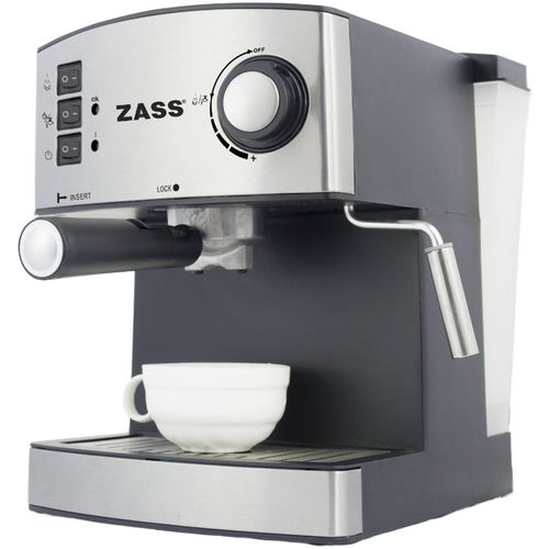 Espressor zass zem04, 850w, 1.6l, 15 bari, argintiu
