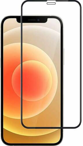 Folie protectie sticla securizata full body 3d zmeurino pentru apple iphone 12 pro max (transparent/negru)