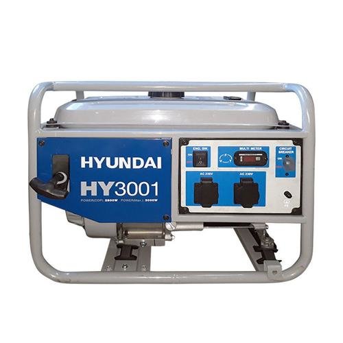 Generator curent electric hyundai hy3001, monofazic, 2,8 kw, 230v (argintiu)