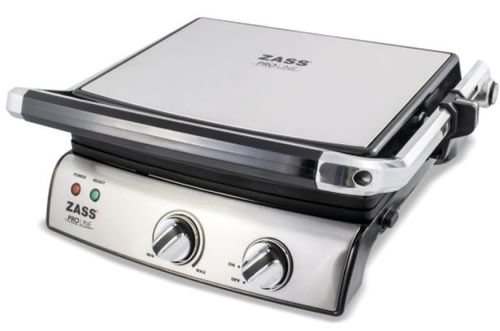 Gratar electric zass grill & panini chef zpg 02, 2000 w (negru/inox)
