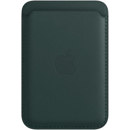 Husa de protectie apple leather wallet with magsafe, verde