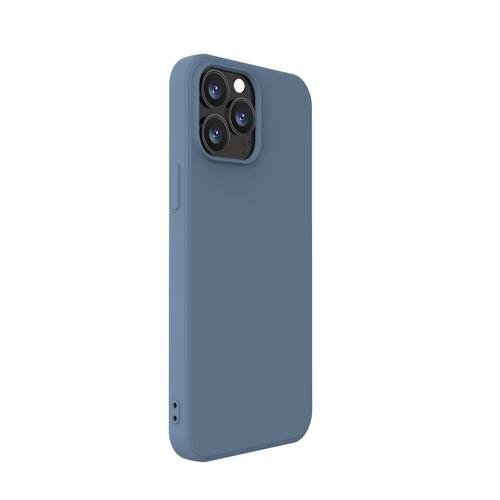 Husa protectie spate lemontti silicon soft slim lhsssi13pml pentru iphone 13 pro max (albastru)
