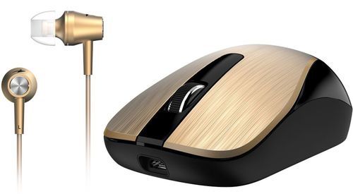 Kit mouse wireless si casti genius mh-8015 (auriu)