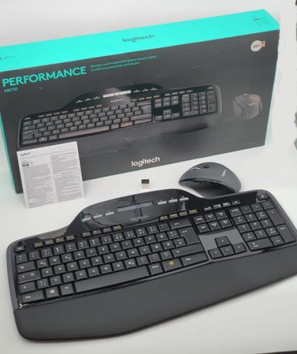 Kit tastatura logitech si mouse wireless mk710, usb, layout germania