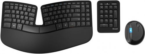 Kit tastatura microsoft si mouse sculpt ergonomic (negru)