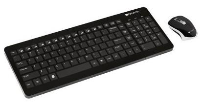 Kit tastatura si mouse canyon cns-hsetw3-us, wireless (negru)