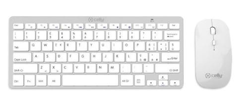 Kit wireless tastatura si mouse celly swkeybmousesv, usb (alb)